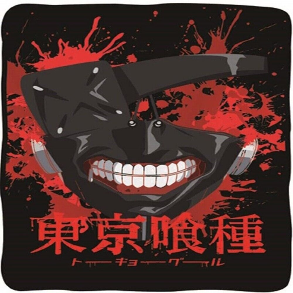 New Tokyo Ghoul Black Mask Fleece Throw Gift Blanket Ken Kaneki Anime SOFT